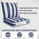 22" x 22" x 6" Outdoor Deep Seat Cushions Set - 4 Set Waterproof & Fade Resistant Patio Furniture Replacement Cushions, Non-Slip Outdoor Cushions Fit Loveseats, Couches, Chairs, and Sofas