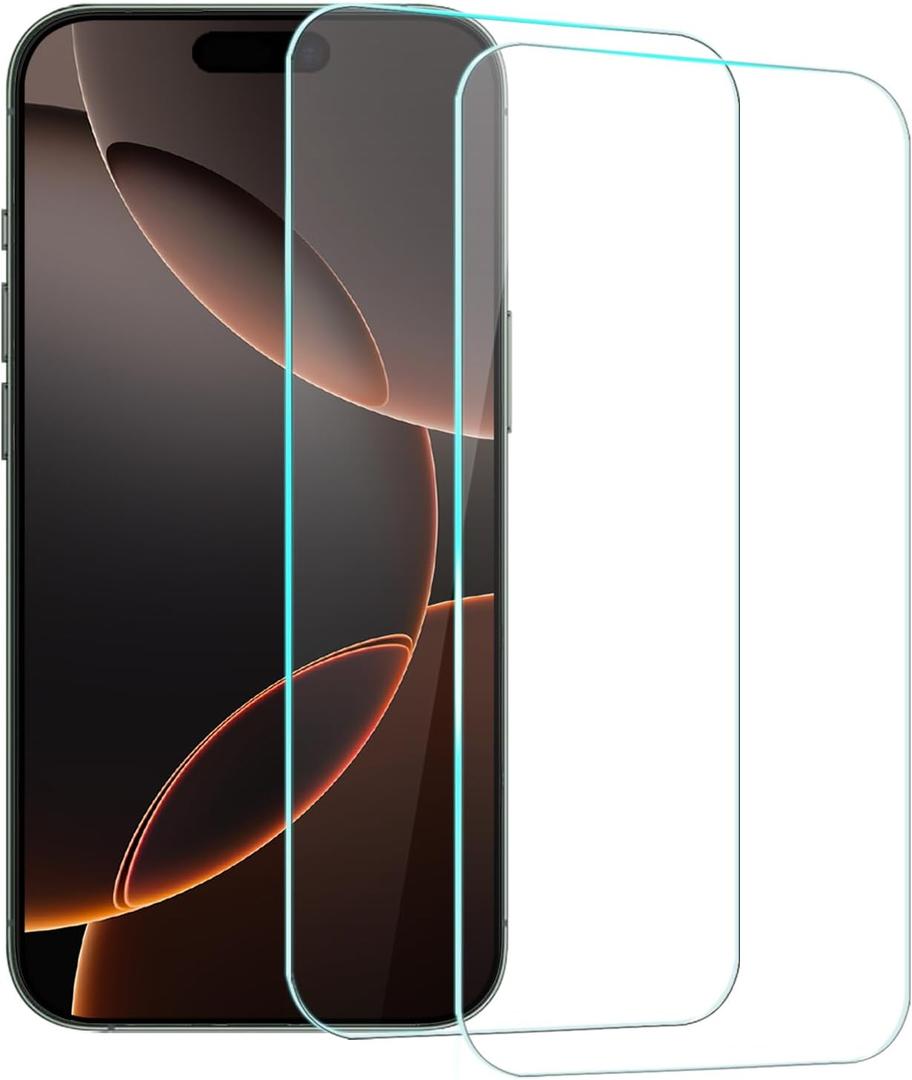 TENOC Screen Protector for iPhone 16 Pro Max, 2 Pack Clear 9H Tempered Glass Film Cover Sensor Protection Case Friendly for 6.9 inch