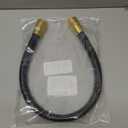 QWORK Air Compressor Hose, 3/8" X 15" Air Hose, 300 PSI Max Working Pressure, 1/4" Male NPT To 1/4" Male NPT Connections, Pack of 1