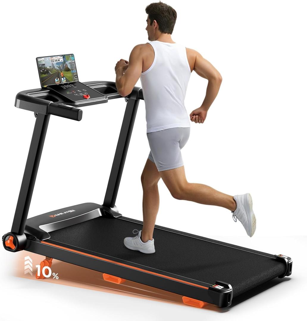YUEJIQI Treadmills for Home, 3.0HP Quiet Brushless Foldable Treadmill with Incline, Small Space Portable Running Walking Machine, 300 Lbs Capacity with Bluetooth APP & Pulse Monitor YUEJIQI Treadmills for Home, 3.0HP Quiet Brushless Foldable Treadmill with Incline, Small Space Portable Running Walking Machine, 300 Lbs Capacity with Bluetooth APP & Pulse Monitor