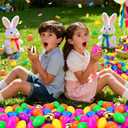 150 Pack 3.1" Fillable Easter Eggs with 6 Surprise Gold Eggs, Colorful Plastic Eggs for Easter Egg Hunts, Basket Stuffers Fillers, Party Favors, Classroom Rewards Prizes for Kids Toddlers Boys Girls