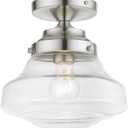 Livex Lighting, 41291-91, Avondale, Semi-Flush, Brushed Nickel