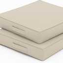 Patio Chair Cushions 17 x 16 x 3 Inch Waterproof Outdoor Seat Cushions for Patio Furniture, Outdoor Sofa Couch Pads with Ties & Handle, Set of 2, Cream