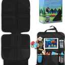 Leo and Ella Car Seat Protector for Child Car Seat, General Use and Backseat Organizer with Tablet Holder, Durable & Waterproof, Child Mat