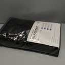 100% Blackout Shield Linen Blackout Curtains for Bedroom 96 Inches Long, Back Tab/Rod Pocket Living Room Drapes, Thermal Insulated Blackout Curtains 2 Panels Set, 50" W x 96" L, Black