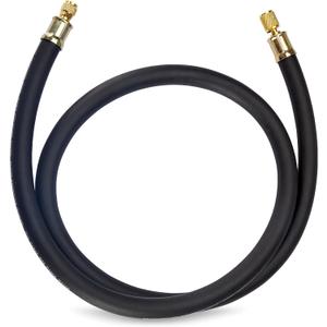 Upgraded 1/2" Diameter Hvac Vacuum Hose, 3/8" to 1/4" Fitting High-Flow Refrigerant Hose Faster HVAC Evacuation and Recovery, 6 Feet Black
