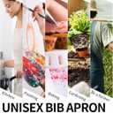 Rustic Deer Apron for Women with American Flag,28x33in,Patriotic Kitchen Aprons with 2 Pockets,Oxford Fabric,Wildlife Adjustable Apron for Cooking Baking Gardening Chef,Gifts for Mom Wife