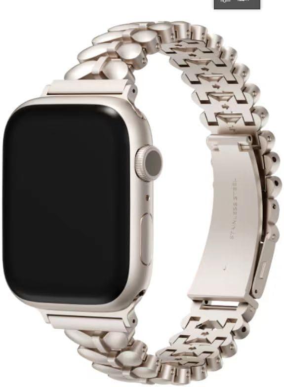 Kolgios 38/ 40/ 41mm Starlight Classy Women Smartwatch Band Compatible for Apple Watch Bands Series 9/ 8/ 7/ SE/ 6/ 5 Adjustable Replacement Bracelet For Iwatch 8/ 9 Gift for Her