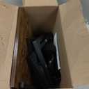 Evermagin C Shaped End Table with Charging Station Set of 2, Small Side Table with Storage Bag for Couch and Recliner, Slide Under Sofa Tray for Living Room, Bedroom, Rustic Brown