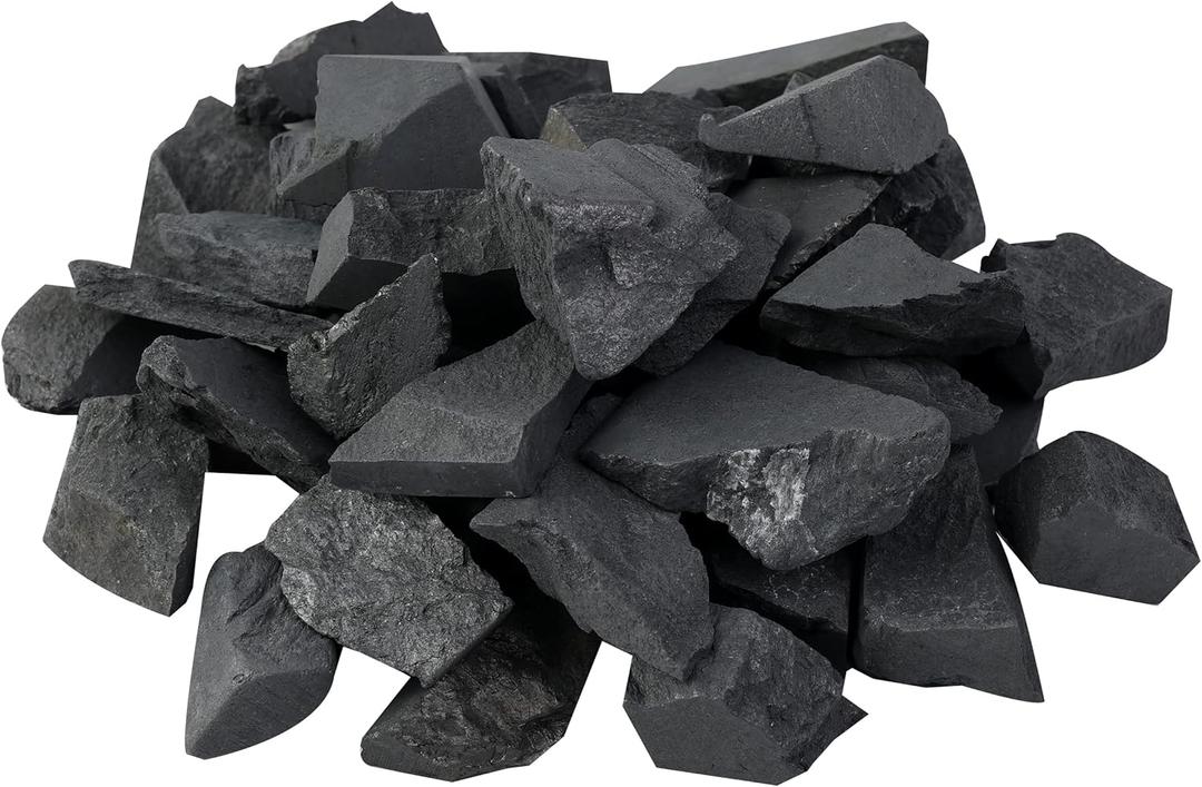 Raw Shungite Stones and Crystals, Karelia Shungite Minerals, 20-40mm 1/2 Ib