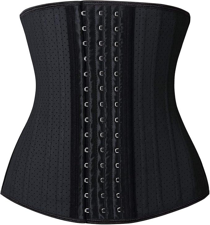 YIANNA Women's Underbust Latex Sport Girdle Waist Trainer Corsets Hourglass Body Shaper XS