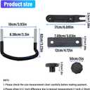 4 PCS Roof Box U-Bolt Clamps Universal Stainless Steel Inner Width 85mm/3.35in Rooftop Cargo Carrier Rack Bolts with 8 Lock Nuts, 2 Strap Car Van Mounting Fitting Kit