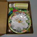 323 Luau Party Decorations, Hawaiian Party Decorations Kit For Adults - "ALOHA"&"HAPPY BIRTHDAY" Banner, Balloons, Cake Topper, Straws, Table Skirt, Dinnerware Set For 25 Guests (Tropical)