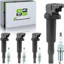 UF592 UF506 UF515 Set of 4 Ignition Coil ILZFR6D11 Iridium Spark Plug Fit for BMW 128i 135i 328i 335i 335xi 525xi 528i 530i 535i 550i 650i 740i 750i 760Li Alpina B7 M5 M6 X3 X5 X6 Z4