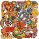 32Pcs Hippie Iron On or Sew On Patches, Embroidered Patch for Jeans, Jackets, Hats, Bags, Backpacks, Clothing