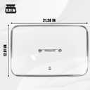 Griddle Glass Lid for Vayepro 22 inch Flat Griddle, Clear Pot Cover Accessories, Glass Basting, Keep Warm and Prevent Splashing, Lids with Heat-Resistant Handle