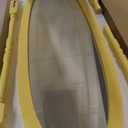 Roundhill Furniture Traditional Queen Anna Style Wood Floor Cheval Mirror, Yellow