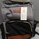 LOVEVOOK Laptop Backpack for Women with Pouch Pocket for Large Capacity Cup,18 Inch Teacher Nurse College Work Backpack Purse,Waterproof Laptop Bag Computer Back Pack for Travel, Grey-Black-Brown