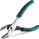 DURATECH 8 Inch Slip Joint Pliers, Pliers Tool with Comfortable TPR Handle, High Carbon Steel, Strong Sharp Teeth, Pliers for Tightening, Loosening and Gripping Nuts and Bolts