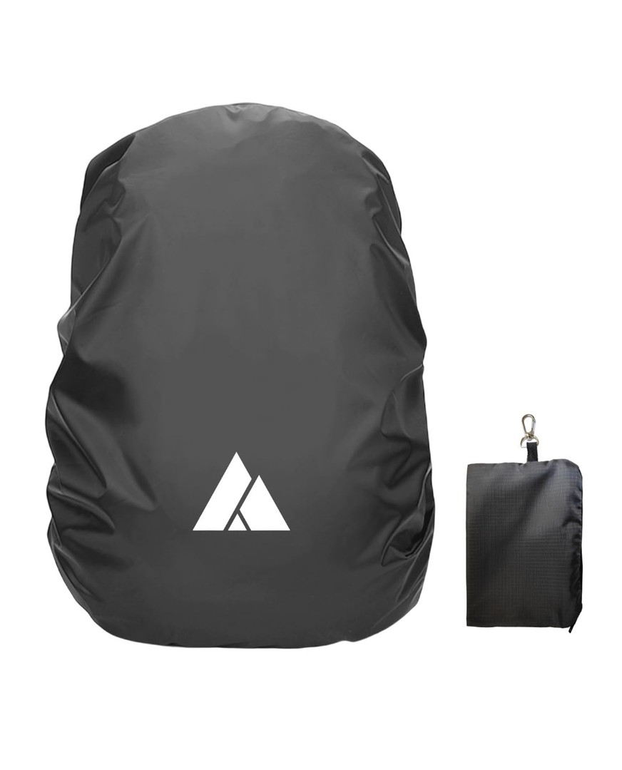 Waterproof Backpack Rain Cover (15-90L), Heavy-Duty Nylon Pack Cover with Upgraded Double Adjustable Closure System and a Carry Pouch for Hiking, Cycling. Durable and Lightweight