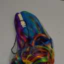 SEIKEA Ponytail Extension, 18" Lightweight Wavy Curly Clip in Pony Tails, Colored Hair Extensions for Kids, Crazy Hair Day Accessories for Girls Synthetic Hairpiece Bright Rainbow Color