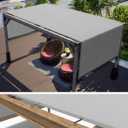 ColourTree 10' x 13' Grey Pergola Sun Shade Canopy Replacement Cover UPF50, Commercial Grade 260 GSM Cloth for Outdoor Patio, Garden, Backyard (We Make Custom Size)