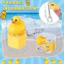 Simgoing 3 Pcs Quacking Duck Keychain Fidget Rechargeable Duck Keyboard Keycaps that Quack Fidget Keychains Fun Stress Anxiety Reliever Sensory with Colorful Lights Christmas Stocking Stuffers