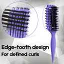 Curly Hair Brush Candybrush Curl Defining Brush for Detangling Shaping and Defining Curls for Women, Men, Wet & Dry Hair (Purple)