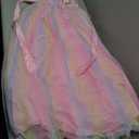 Flower Girls Maxi Dress Bridesmaid Wedding Pageant Party Princess Communion Floral Boho Vintage Lace Dance Gown Size 150 11-12 Years