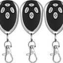 Kingdder 3 Pcs 4 Channels Gate Opener Remote Compatible with Aleko LM123 433.92mhz Garage Door Remote Control Transmitter with Keychain for a Variety of Doors, Easy Programming