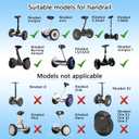 Handlebar for Segway Ninebot S Smart/mini PRO/mini LITE Self-Balance Scooter Hoverboard Adjustable Handle bar Stand Release Knee Pressure 3in1 Self Balance Hoverboard bar (Handlebar Only), Handlebar silver
