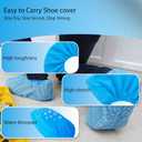 2 x 50 PCS Shoe Covers Disposable with Elastic Bands | Breathable Non-Slip Booties for Shoe Covers | Boot Covers with 100% Recyclable Non-Woven 40 GSM Fabric | Fits Men 12 / Women 14