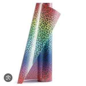 TransWonder Gradient Leopard Glitter-HTV Glitter-Heat-Transfer-Vinyl 12 x 5ft. Glitter Heat Vinyl Iron on Vinyl for Cricut Sihouette Cameo T Shirts 2 Pack