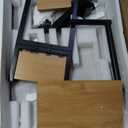 TigerDad Mobile Adjustable Height Laptop Stand PC Computer Portable Notebook Swivel Laptop Desk Rolling Table Desk Cart Tiltable with Wheels Casters& Mouse Pad Table (Wood)