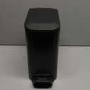 TIPGO Slim Bathroom Trash Can with Lid Soft Close, Step Pedal, 6 Liter / 1.6 Gallon Stainless Steel Trash Bin, Small Garbage Cans for Bedroom, Office, Kitchen (Matte Black)