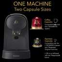 L'OR Barista System Coffee and Espresso Machine Combo with Frother, Matte Black, 2606108