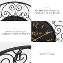 24 Inch Vintage Iron Metal Wall Clock, French Elegant Retro Decor, Large Farmhouse Wall Clock, Silent Battery Operated Wall Clocks for Living Room Kitchen Bedroom