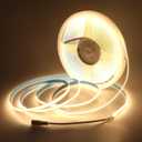Aclorol COB Led Strip Lights 24V 32.8ft Led Strips Lights 3000K Warm White 320Leds/m CRI85+ Flexible LED Tape Lighting for Bedroom TV Party Home Indoor Decor 10M(Power Supply&LED Dimmer Not Included)