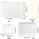 31 x Bead Organizer Box, 62 Pcs Small Beads Organizers, With Classification Tags and Trays, Plastic Bead Organizer Applicable to Jewelry, Diamonds, Clay Beads, Screws, Seeds, Small Parts