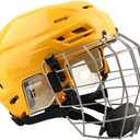 Breathable Ice Hockey Helmet with Protective Cage, Impact Resistant Hockey Head Gear for Youth & Adult, Small