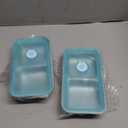 2pcs Grab and Go Snack Containers Stainless Steel, Reusable Snack Condiment Containers with Lids, Double Compartment Food Lunch Meal Container Prep for Travel, Small Packs Container