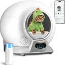 PetCove Self Cleaning Automatic Litter Box for Multi cat - XL Capacity/Quiet Operation/Odor Control/Anti-Pinch Safety/Easy App Control with Ultra Fast 5 GHz Wi-Fi - Includes Litter Bag Liners (Grey)