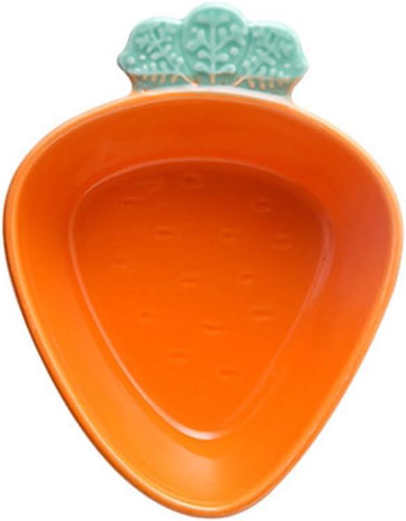 Carrot Shaped Salad Bowl 6.22X4.84X1.96 Inch Ceramic Fruit Serving Bowl for Home Restaurant Breakfast and Food Storage (15.8*12.3*5cm)