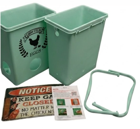 Farm Egg H
Chicken Feeder & 3 Gallon Waterer Set - Hanging Poultry Feeder With Anti-Roosting Caps
older