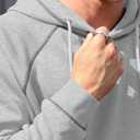 Men's Fleece-Lined Hoodie Thermal Midweight Casual Hooded Sweatshirt with Kangaroo Pocket (S-2XL) (Gray)