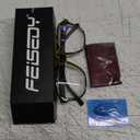FEISEDY Retro Aviator Reading Glasses Women Men Blue Light Blocking Reader Plastic Lightweight Frame B0071