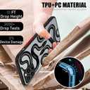 Compatible for iPhone 15 Pro Max Case with Bling Camera Lens Protector Cute Fashion Luruxy Black Snake 3D Pattern Slim Shockproof iPhone Pro Max Case for Women Girls Men Boys