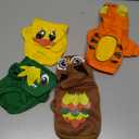 Weewooday 4 Pieces Winter Dog Clothes Pet Dog Hoodie Puppy Coat Fleece Dogs Sweaters with Hat Chihuahua Cartoon Sweatshirts Costume Outfit for Small Large Dogs Cats (XS(Body Length:7.9 Chest:11.8))