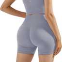 SUUKSESS Women 2 Piece Workout Sets Tracksuit Hidden Scrunch Butt Lifting Biker Shorts Square Neck Tank Tops (Grey,S)