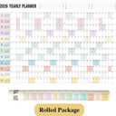 2026 Yearly Wall Calendar, Full Year Wall Calendar One Page, Rolled Paper Calendar For Wall Without Crease, 365 Day Calendar at One Glance, 23"X 33", Horizontal (Light Colorful)